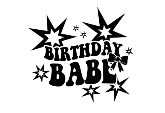 Birthday Babe Retro Groovy Star Bow SVG Review