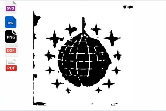 Disco Ball SVG Stars Party Retro Clipart Review