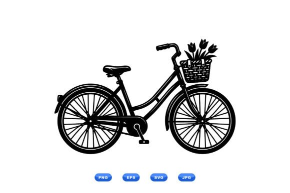 Retro Bicycle with Basket Svg Review