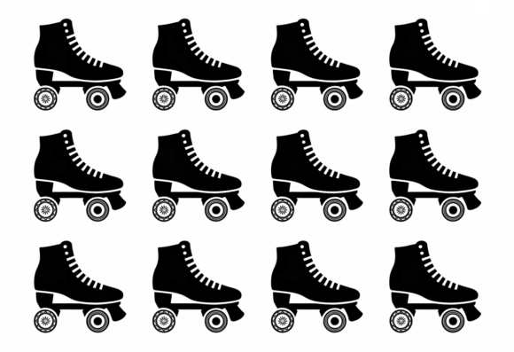 Retro Roller Skate Silhouette SVG Design Review