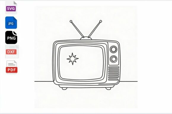 Retro TV Line Art SVG Embroidery Review