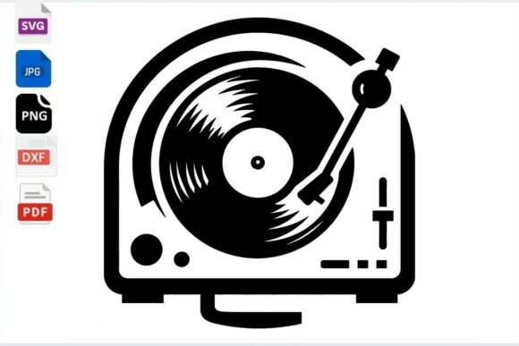 Retro Vinyl Record Player SVG Cut File Review
