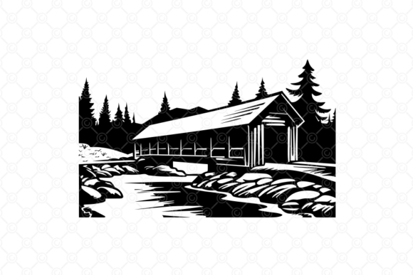 Review: Covered Bridge SVG, Old Bridge SVG, 002