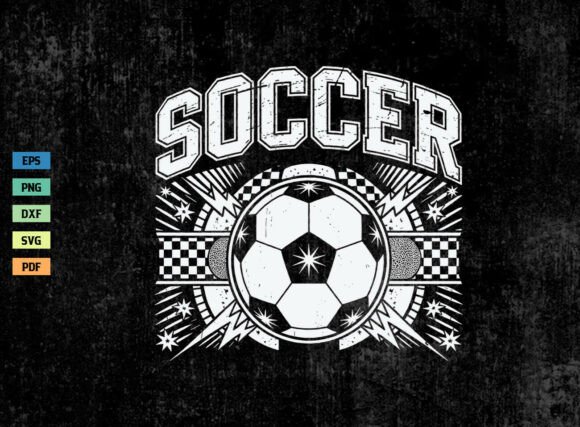 Soccer Retro Checker Lightning Bolt SVG Review